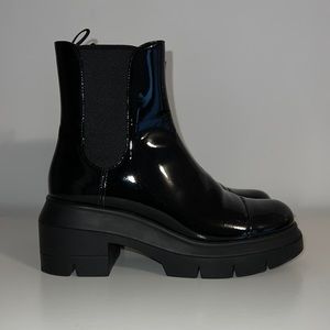 SW Soho Chelsea patent leather boots.